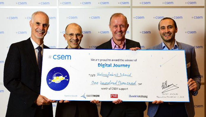 Federnfabrik Schmid gewinnt CSEM-Digitalpreis